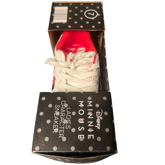 Disney Minnie Mouse White Sneakers size 7 - Picture 3 of 6